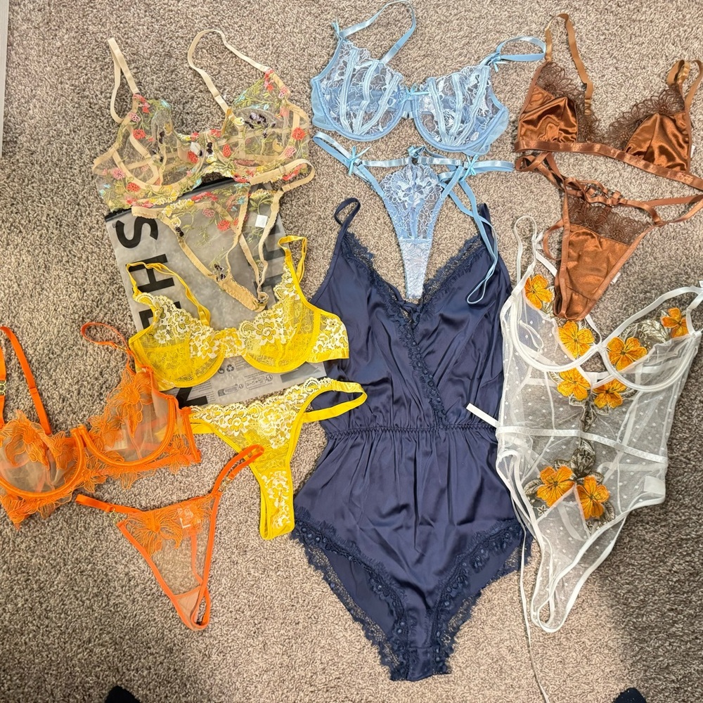Colorful Lingerie Set (includes 7 sets for price of one!)
